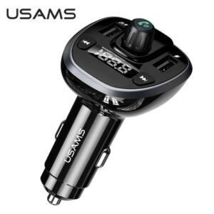 Tẩu Sạc Kiêm Phát Sóng FM 2*USB USAMS CC115 C21 15W (Bluetooth 5.0, 3.4A)