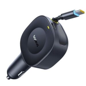 Tẩu Sạc Cho Ô Tô Baseus PrimeTrip VR2 30W (with 31.5-Inch Retractable Cable C+Type-C Port, Uninterrupted & Ultra-Safe Charging, 360° Rotation)