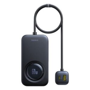 Tẩu Sạc Cho Ô Tô 3C+3A Baseus PrimeTrip VW1 105W (with 60W Type-C Retractable Built-in Cable)