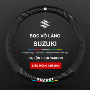 Bọc vô lăng xe Suzuki chất liệu Da lộn 3D & Da vân Carbon cao cấp