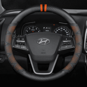 Bọc vô lăng xe Hyundai chất liệu sợi Carbon họa tiết 3D hiện đại