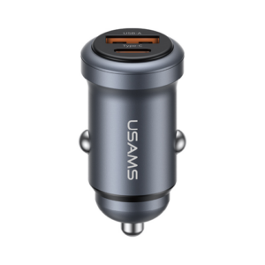 Tẩu Sạc Cho Ô Tô USAMS CC322 30W (1*Type-C + 1*USB-A port, For 12V-24V Car Model)