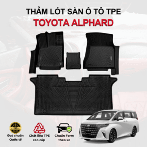 Thảm lót sàn ô tô Toyota Alphard 2016-2025 đúc 3D chất liệu TPE